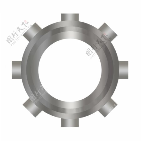 矢量建筑施工机械齿轮标志元素