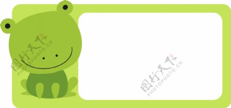 动物青蛙卡片装饰图案