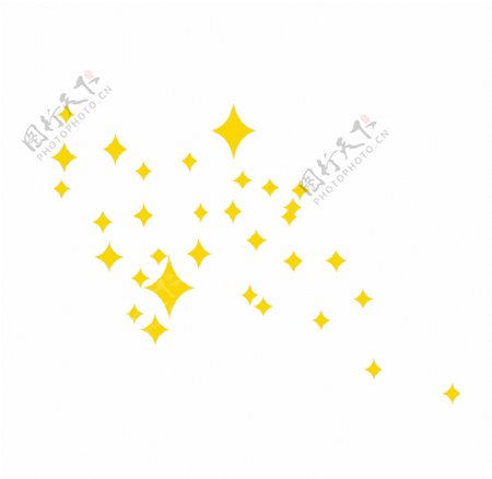 黄色菱形星星