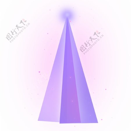 淡紫色交叉装饰光束