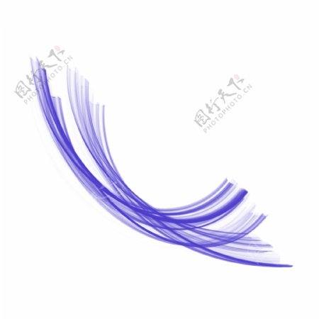 简约抽象可爱紫色曲线线条