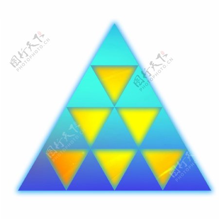 炫彩科技感几何形状三角形图案