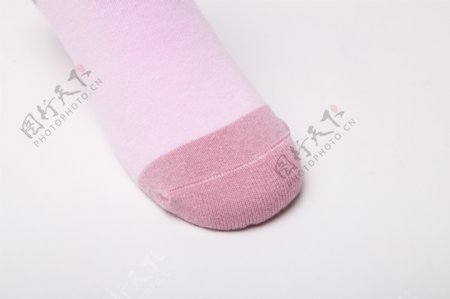 粉色纯色儿童棉袜实物图摄影图1