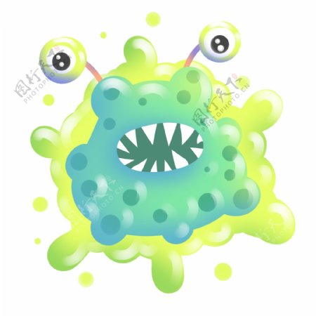 漂亮的细菌装饰插画