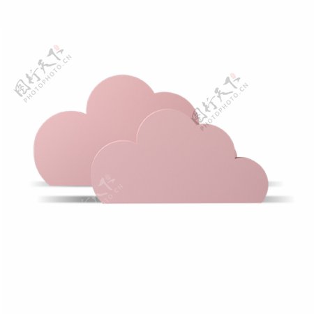 卡通粉色云朵PNG下载