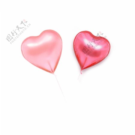 两只粉红色的气球设计元素