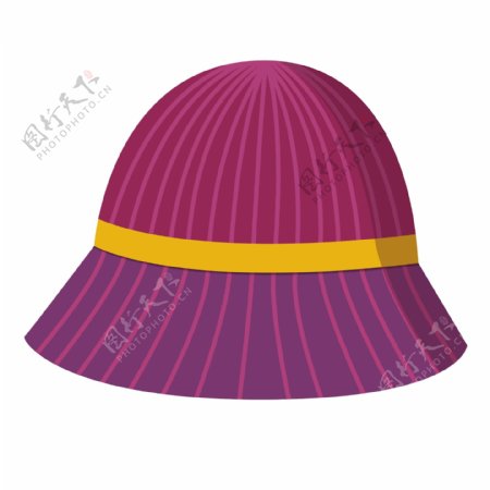 紫色圆顶礼帽插画