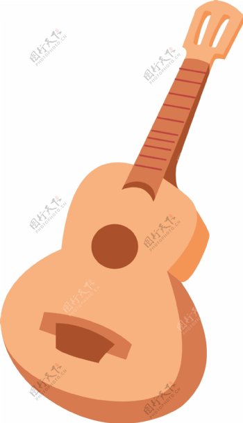 卡通矢量乐器吉他