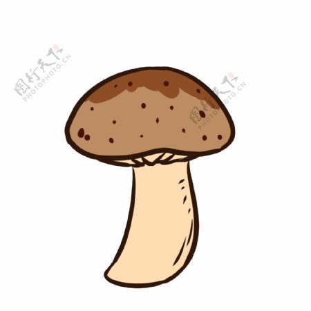 卡通手绘食品蘑菇