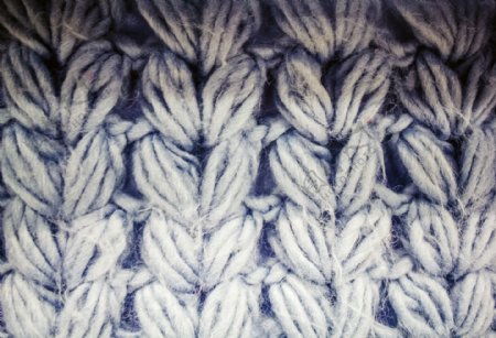 蓝色编织毛线素材照片