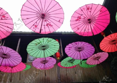 唯美古风雨伞油纸伞