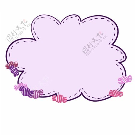 紫色的糖果边框插画