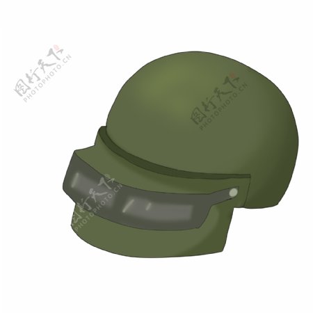 手绘军用防护头盔插画