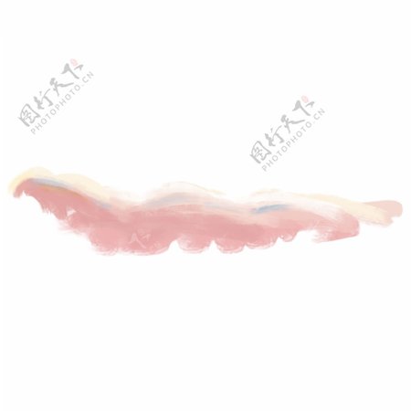 粉色手绘云朵素材