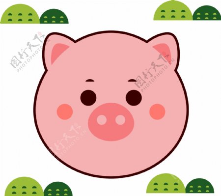 猪猪卡通头像素材