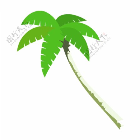 春季出游椰子树元素