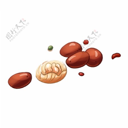 卡通手绘红枣食材元素