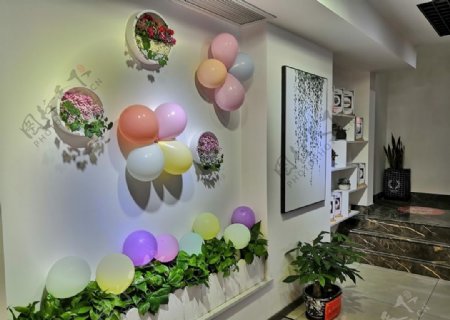 墙饰气球活动室内装饰