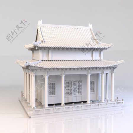 中国风古典建筑之皇宫偏殿