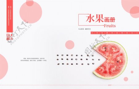 简约清新水果画册封面设计