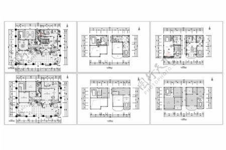 别墅欧式风格设计CAD施工图