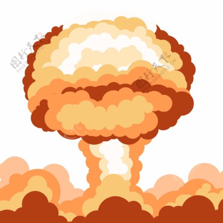 核弹爆炸蘑菇云免抠图