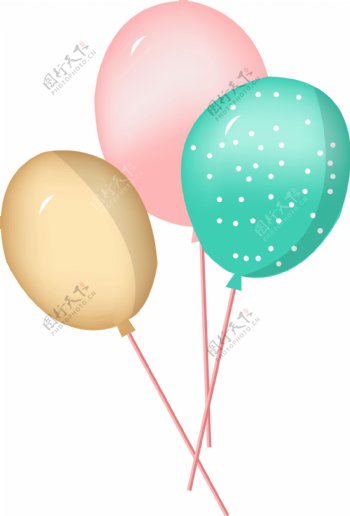 生日气球插画