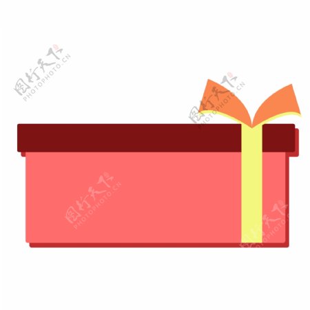 粉色礼物盒插画