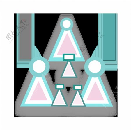 三角形PPT装饰插画