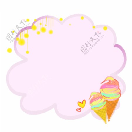 甜食装饰粉色边框