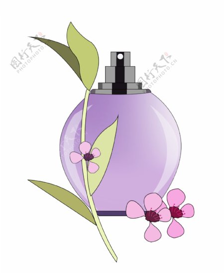 紫色瓶装香水