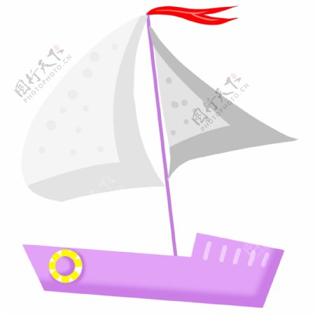 紫色船只帆船