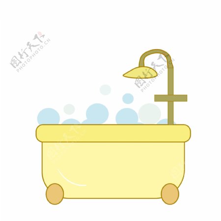 黄色洗浴浴缸