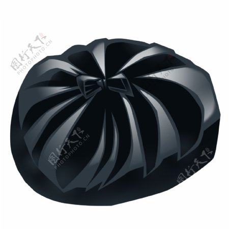 黑色圆形塑料袋