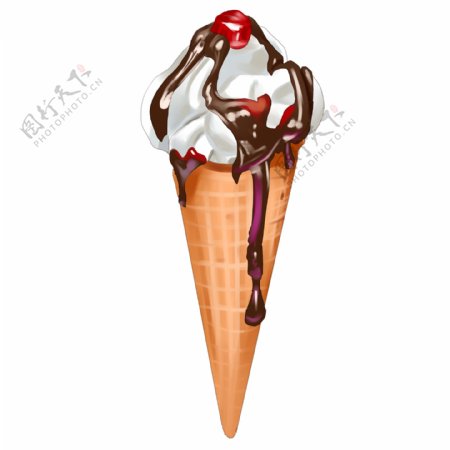 卡通蓝莓冰淇淋