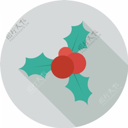扁平清新圣诞铃铛图标