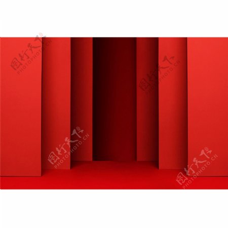 红色帘幕