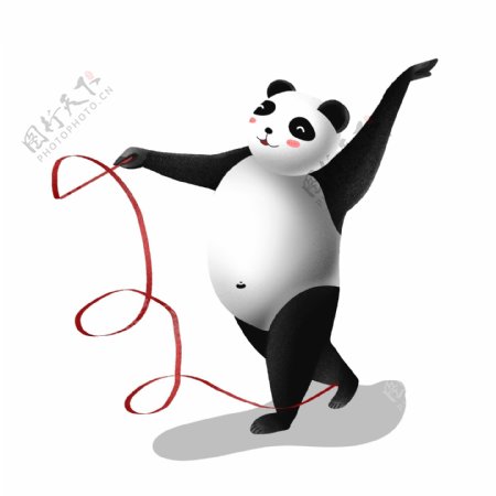 手绘熊猫原创设计动物