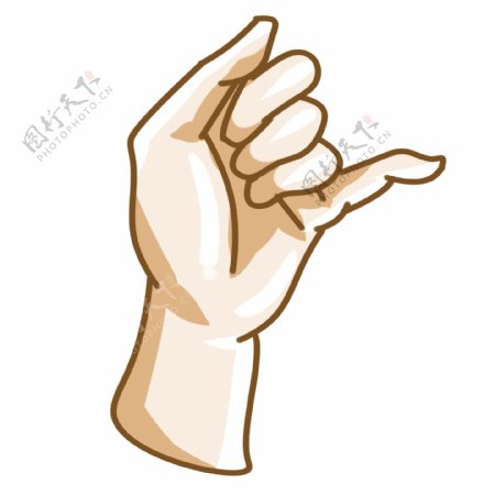 小拇指的手势插画