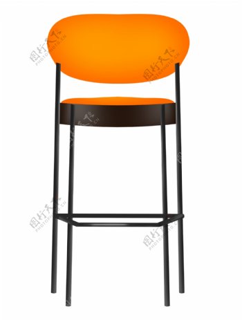 橘色椅子座位插画