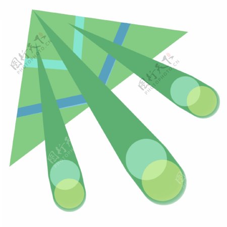 绿色的三角风筝插画