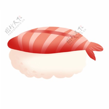 美味的红色烤鱼插画