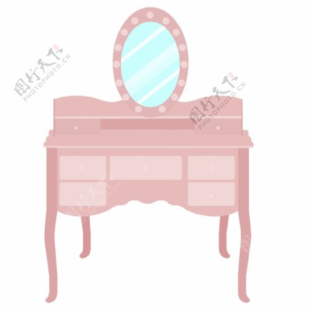 粉色的浴室梳妆台