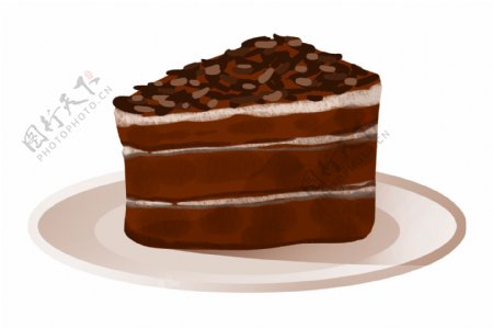 巧克力面包装饰插画