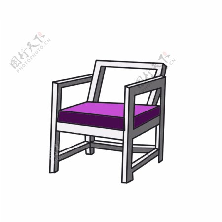 紫色的椅子装饰插画