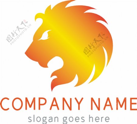 大气动物狮子头logo