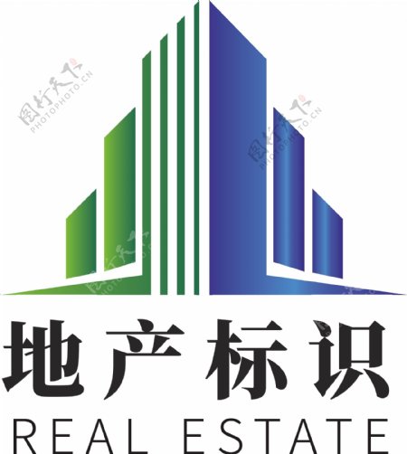 绿色环保房地产企业logo