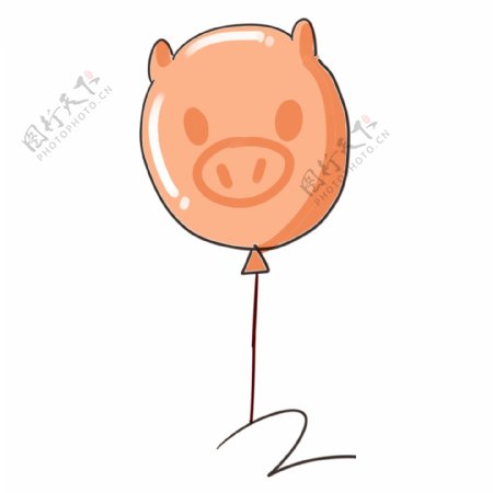 可爱风小猪气球免抠元素