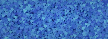C4D蓝色三角形马赛克立体背景