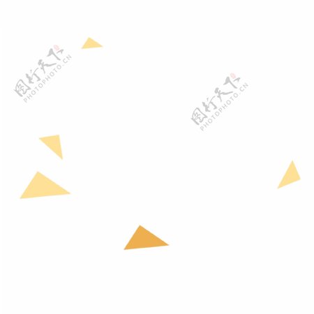 黄色三角形漂浮装饰